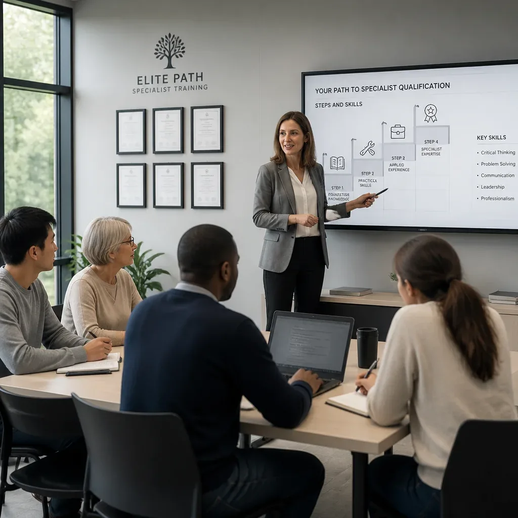 Trainerin erläutert Fallstudie